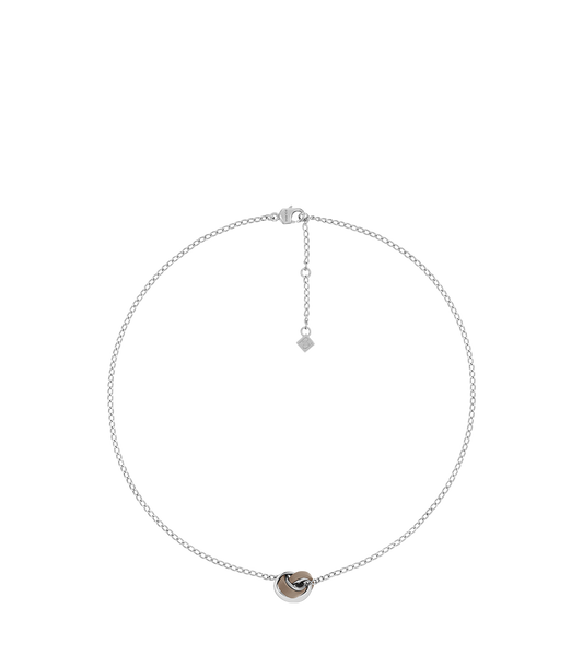 Collier Ormé - Argentée Cuir Taupe