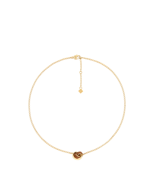 Collier Ormé - Dorée Cuir Camel